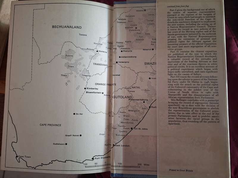 From Union to Apartheid-1969 First Edition. Margaret Ballinger.