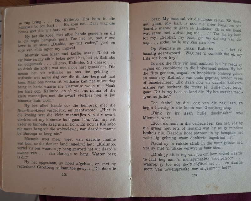 Terug op die ver paaie - PJ Schoeman 1962 first edition. Afrikaans text