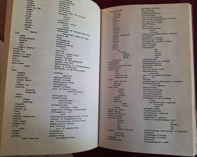 Vlegwerkterme ( Weavingworkterms) 1964 rare topic study. JL Bardenhorst Afrikaans & English Text