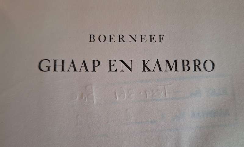 Boerneef Ghaap en Kambro first edition 1959 Afrikaans Text