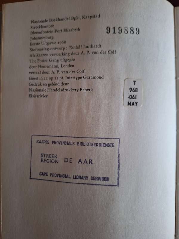 Die Dood van Generaal de la Rey -Henry May en Ian Hamilton First edition 1968 Afrikaans Text.