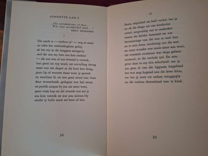 DIE VROU en ander verse deur Elizabeth Eybers printed 1955 (1000copies) in Holland Afrikaans (Rare)