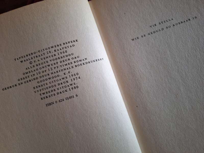 Geknelde Land - FA Venter 1980 rare. Afrikaans text.