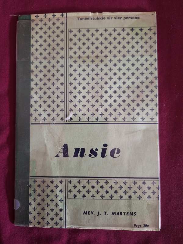 Ansie-Mev JT Martens- Toneelstukke vir 4- Rare Nasionale Handelsdrukkery.