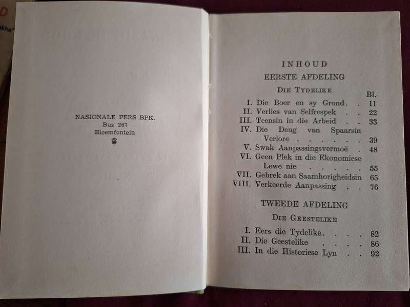 Tweede Trek Reeks no 3 My nasie in nood. 1940 Afrikaans text