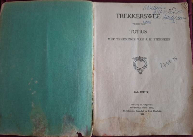 TREKKERSWEE verse van Totius 1939 14th print Sketches by JH Pierneef.
