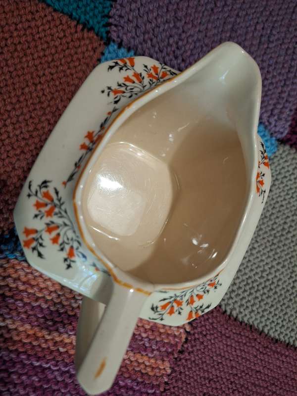 John Maddock English Porcelain Milk Jug Autumn colors