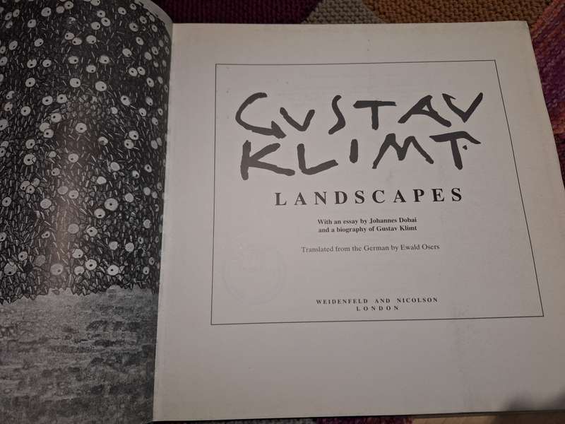 Gustav Klimt Landscapes Johannes Dobai 1988 First Edition Coffee table book