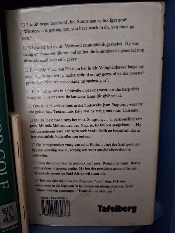 Brand-punt / Brand Fourie First Edition 1991 - Afrikaanse Text.  Famous SA diplomat- non fiction