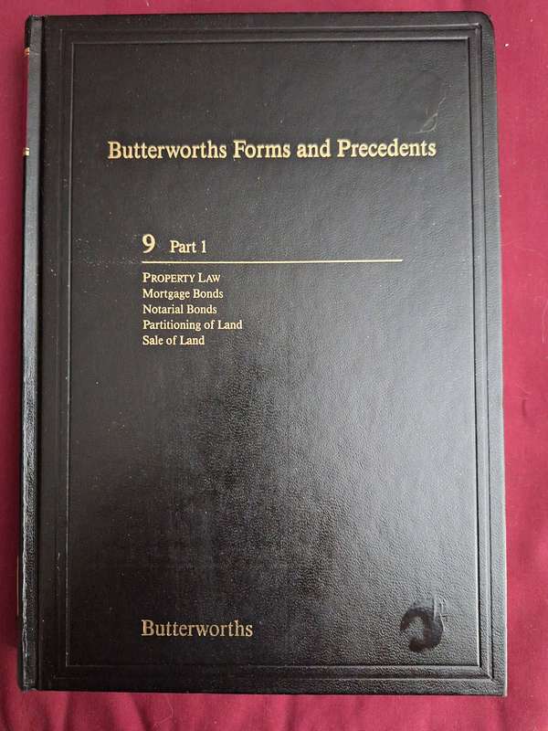 Butterworths Forms and Precedents volume 9 Part 1, 1992 First Edition