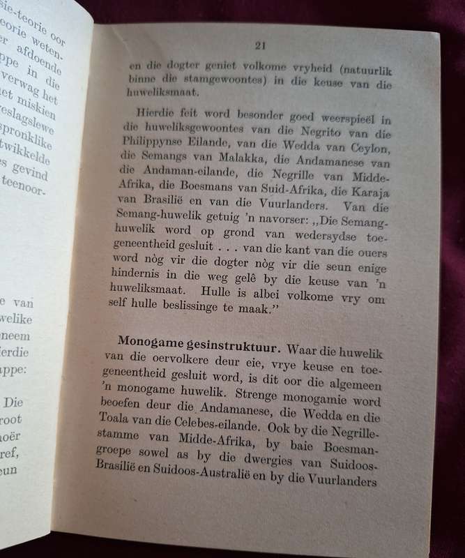 Die Huwelik en Gesin deur Dr J de W Keyter. 1940. 1st edition -from Tweede Trek Reeks Afrikaans text