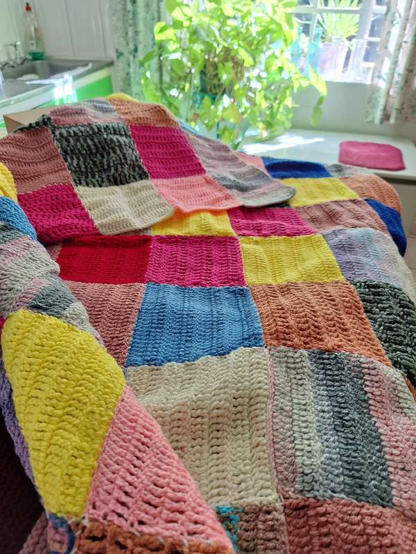 Blanket Handmade Traditional Crochet 1400x1400 (Please see photos)