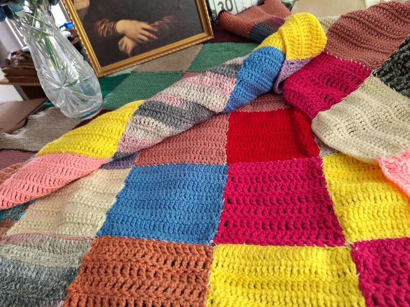 Blanket Handmade Traditional Crochet 1400x1400 (Please see photos)