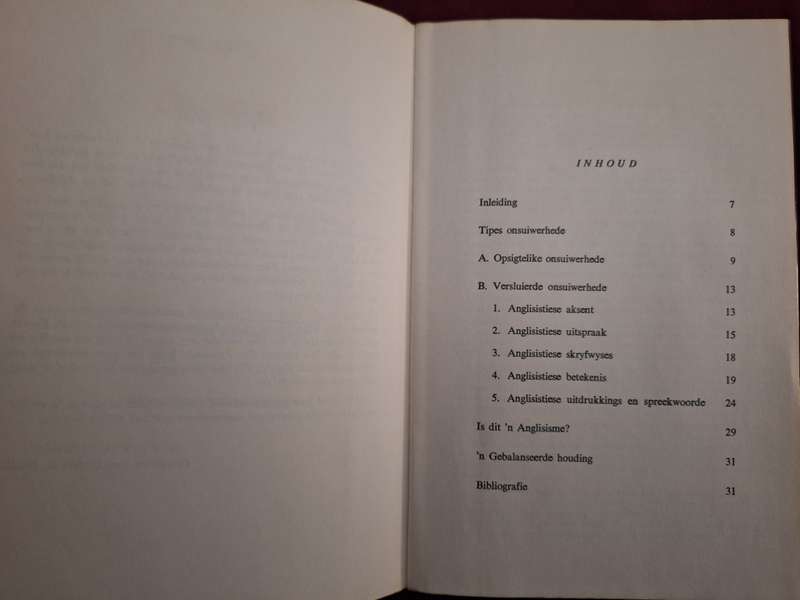 TAALTROTS deur Dr. Johan Combrink/Afrikaans Text.(Anglisisme en Purisme)1967