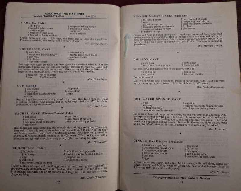 The new cavalcade of Recipes by The Bulawayo Women's Zionist Society. Mrs.AH Ralstein