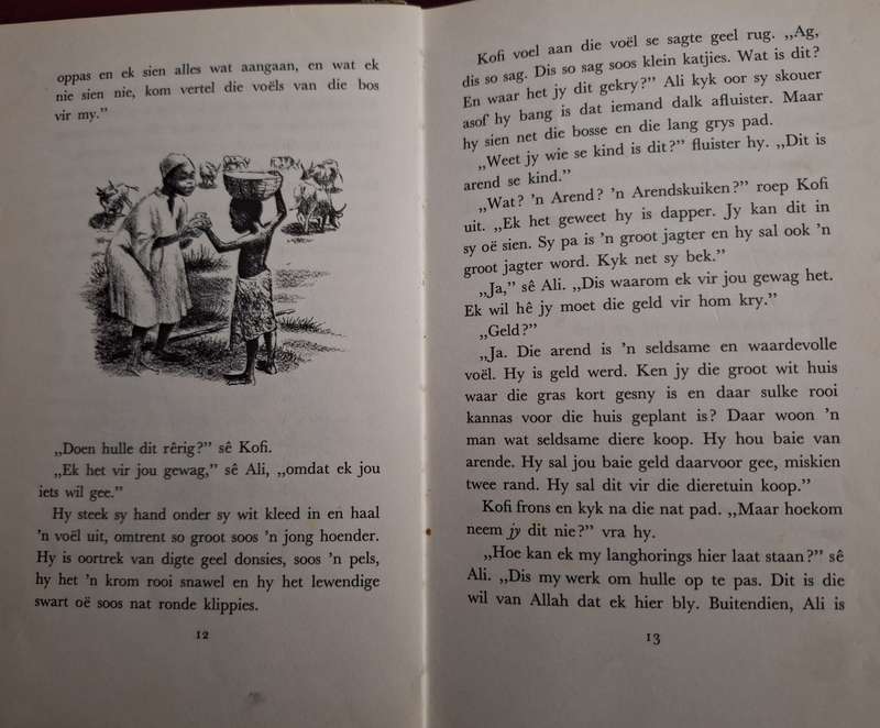 Kofi en die Arend-Geraldine Kaye. 1968 1st Afrikaans edition. Sketches by Sheila Hawkins