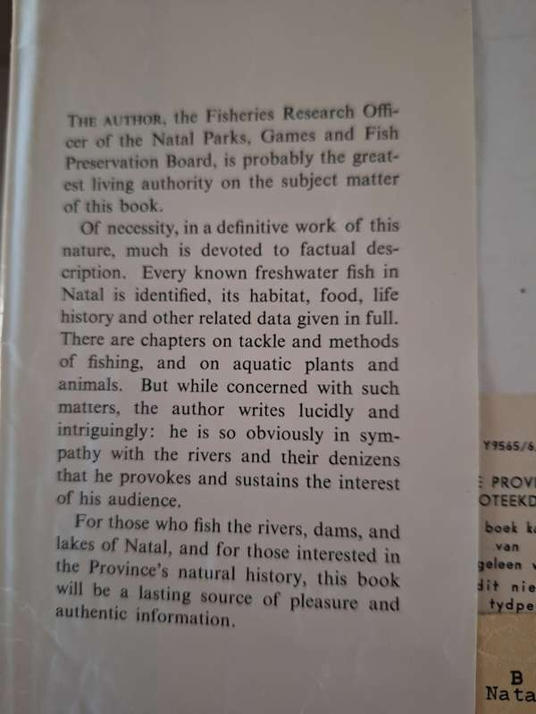 Freshwater Fishes of Natal- RS Crass 1964. Shuter & Shooter.