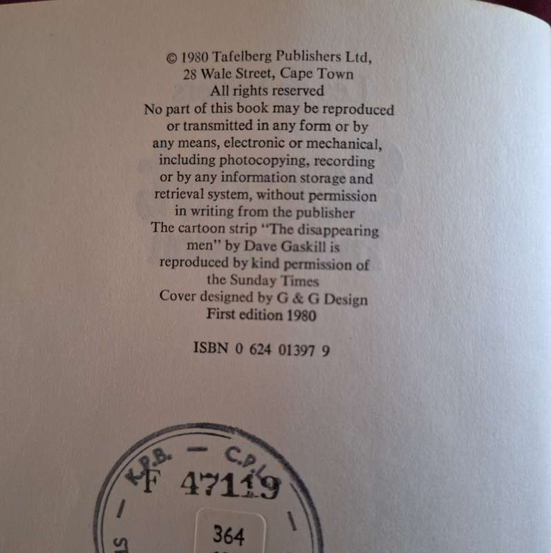 Secret Information-Les de Villiers 1st Edition 1980 English text. Rhoodie Eschel scandal.