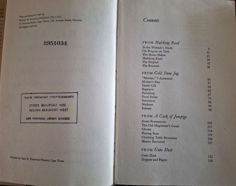 Bosman at his best-A selection from the writings of Herman Charles Bosman 1st edition 1965 English
