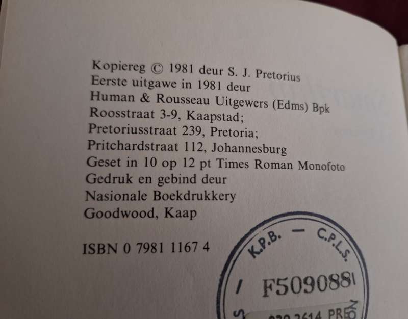 Swartlap-SJ Pretorius 1981 1st edition. Afrikaans text. poetry.