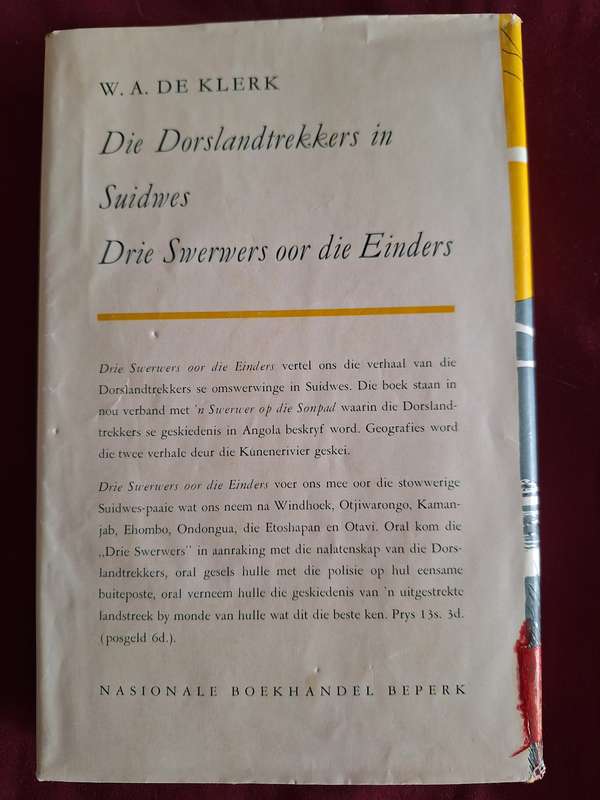 n Swerwer op die Sonpad - WA de Klerk -  1959 - Afrikaans Text