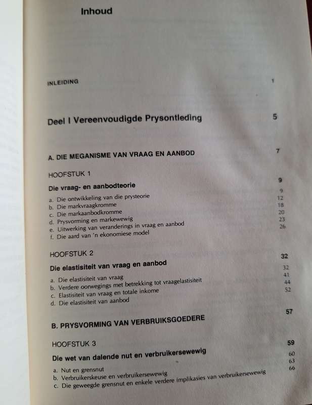 Beginsels van die Prysteorie - F van den Bogaerde - Afrikaans edition very rare- 1979