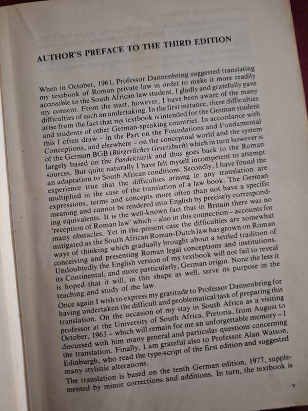 ROMAN PRIVATE LAW - Max Kaser/Translated-Rolf Dannenbring-1980-English Text