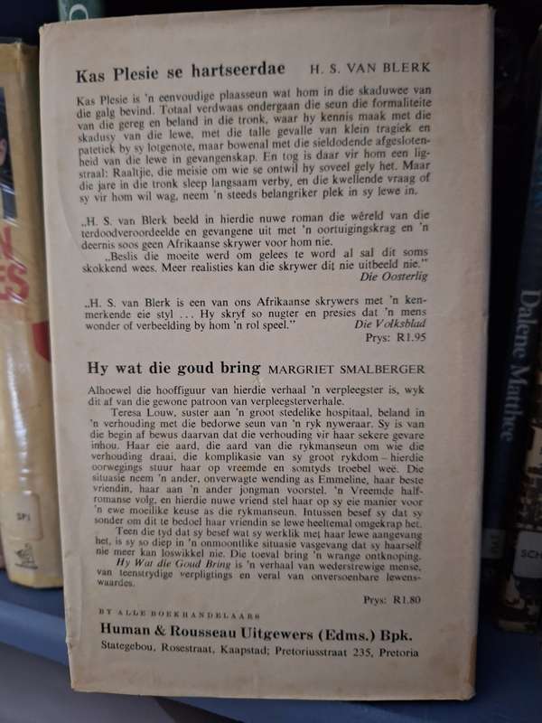 Onder Skewe Sterre- Dot Serfontein. Very scarce title. 1969 - Afrikaans text