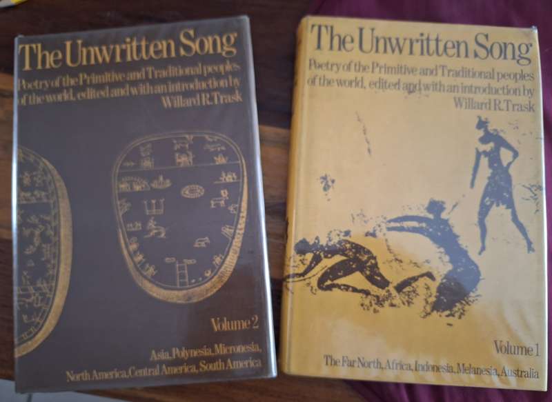 The Unwritten Song Volume 1 & 2  Willard R Trask Poetry 1969