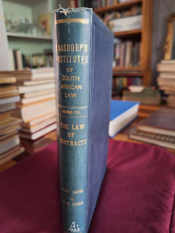 Maasdorp's institutes of South African Law Volume 3-1948/ Rare