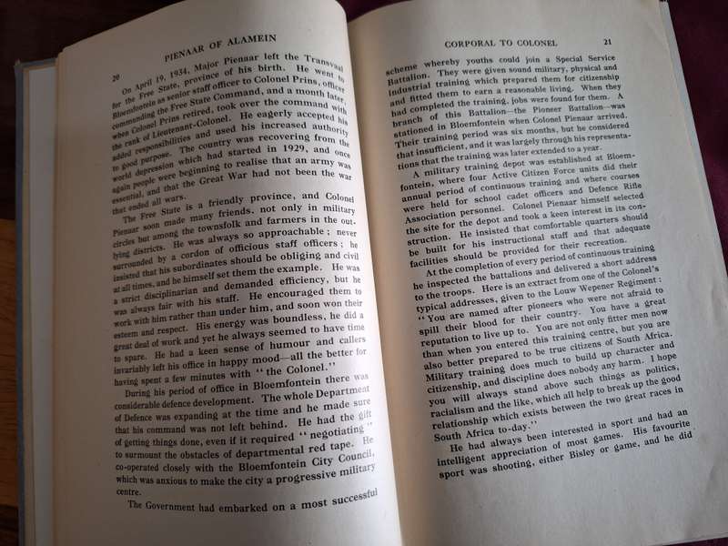 AM POLLOCK-Pienaar of Alamein-1944 first edition. WO2 biography
