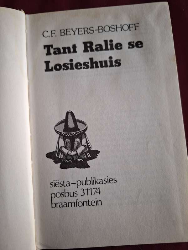 CF BEYERS-BOSHOFF- Tant Ralie se Losieshuis-first edition 1974/Afrikaans Text/Scarce