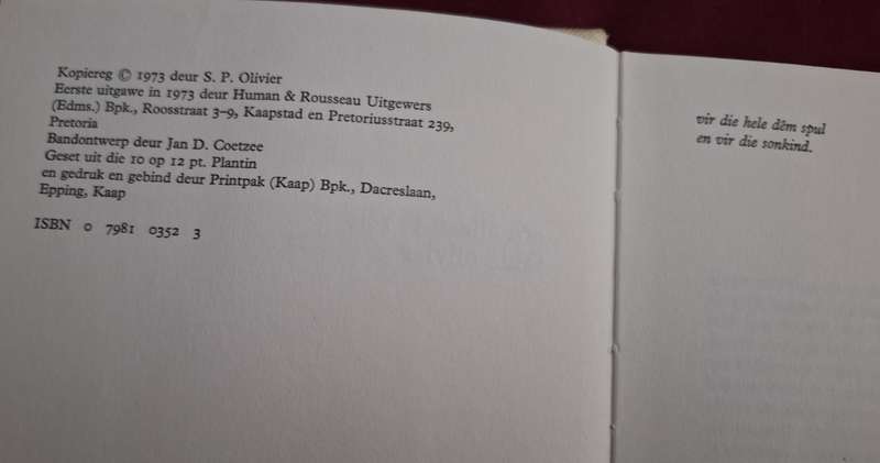 FANIE OLIVIER-Om alleen te reis-1973 first edition-Afrikaans Text-Poetry
