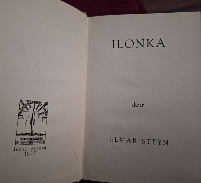 ELMAR STEYN-Ilonka-1957 first edition-rare-Afrkaans Text