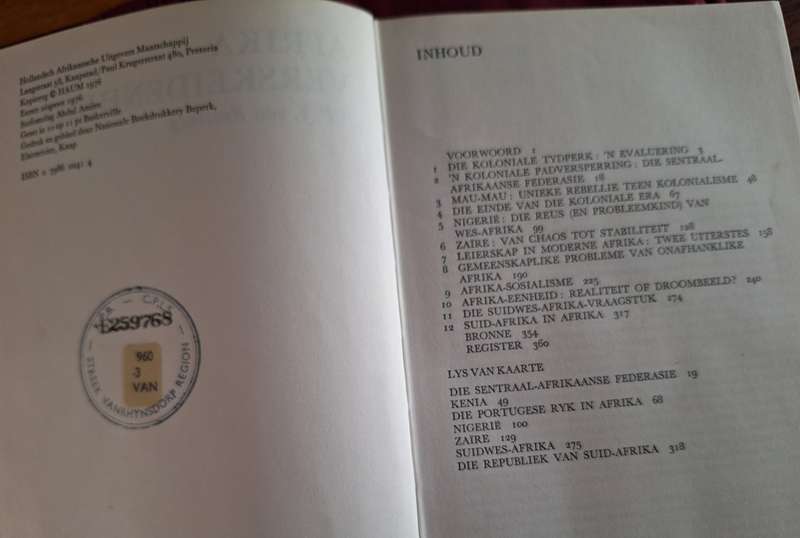 Afrika-Verskeidenheid - APJ van Rensburg - 1976 first edition- Afrikaans Text