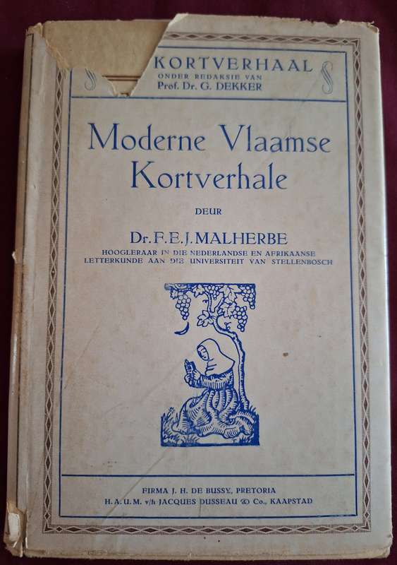 FEJ MALHERBE DR-Moderne Vlaamse Kortverhale-1935 First Edition/Afrikaans-Vlaams