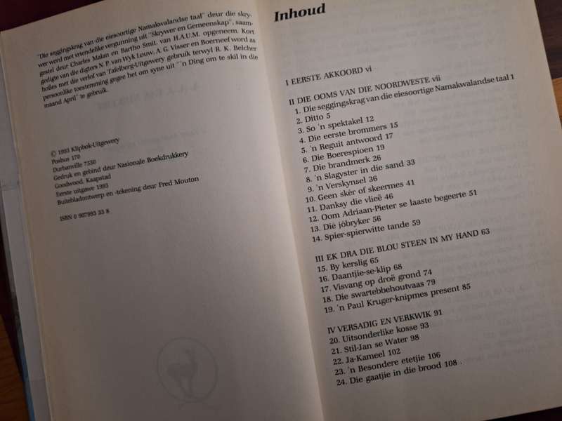 AAJ van NIEKERK-Storie-Konsertina-first edition 1993 rare-Afrikaans Text