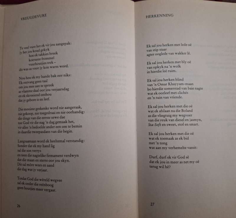 LINA SPIES-Van sjofar tot sjalom-first edition 1987- Afrikaans Text- Poetry