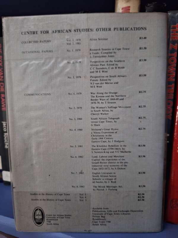 CENTRE FOR AFRICAN STUDIES/no 1/1984-Research resources in Cape Town a Guide/LT Jones