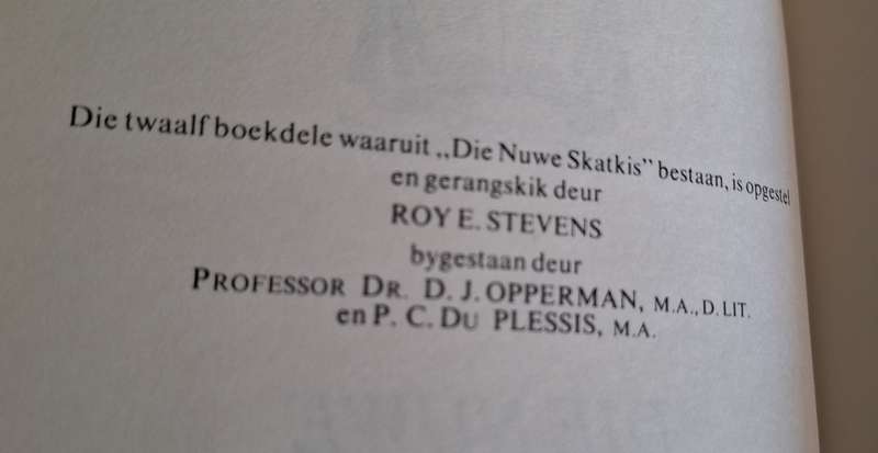 DIE NUWE SKATKIS-Twaalf Boekdele/Roy E Stevens/DJ Opperman SCARCE-JUNE 1974 Afrikaans