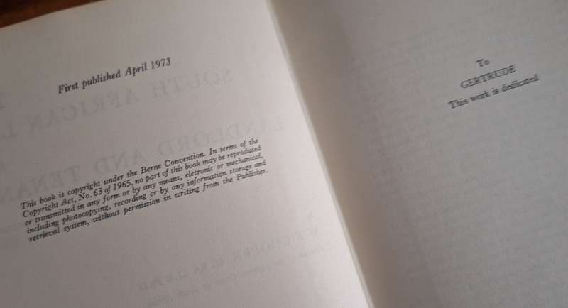 THE SOUTH AFRICAN LAW OF LANDLORD AND TENANTS-COOPER-1973-English text