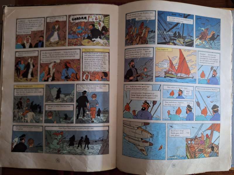 DIE HAAIE VAN DIE ROOI SEE - Herge- Die avonture van Kuifie-1976 Eerste Uitgawe Afrikaans