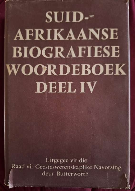 CJ BEYERS- Suid-Afrikaanse biografiese woordeboek Deel 4 - 1st ed. 1981 Afrikaans/Biografie