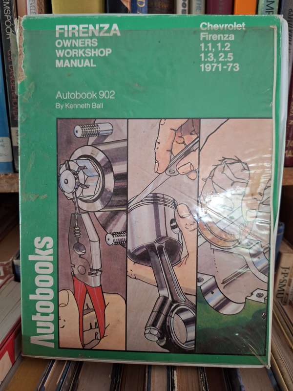 FIRENZA OWNERS WORKSHOP MANUAL AUTO BOOK 902 Chevrolet firenza 1,1-1,2-1,3-2,5-1971-73