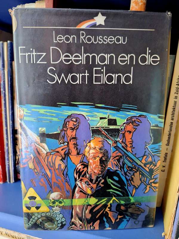 LEON ROSSEAU-Fritz deelman en die Swart eiland 1956 first edition. Afrikaans. Adventure/Skaars.