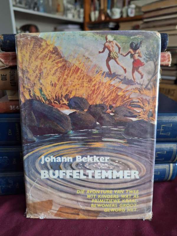 Johann Bekker BUFFELTEMMER -1965 - 2 wit kinders wat in kraal groot geword het/RAAR