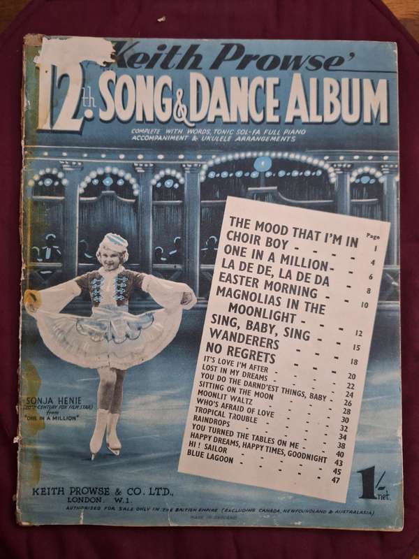 SHEET MUSIC - Kieth Prowse - song and dance album no. 12 -  pp50