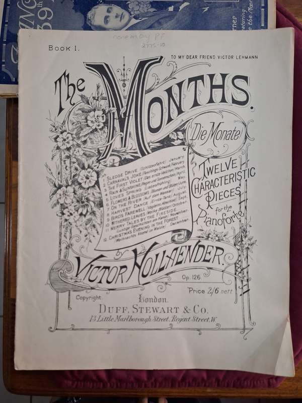 SHEET MUSIC-The Months by Victor Hollaender for the pianoforte. Book 1. Music