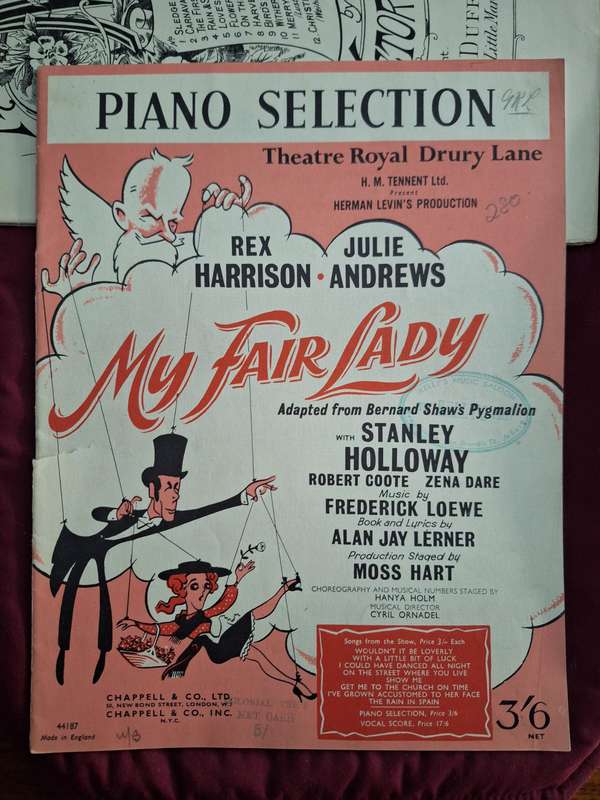 SHEET MUSIC - PIANO SELECTION - My Fair Lady / Theatre Royal Drury Lane