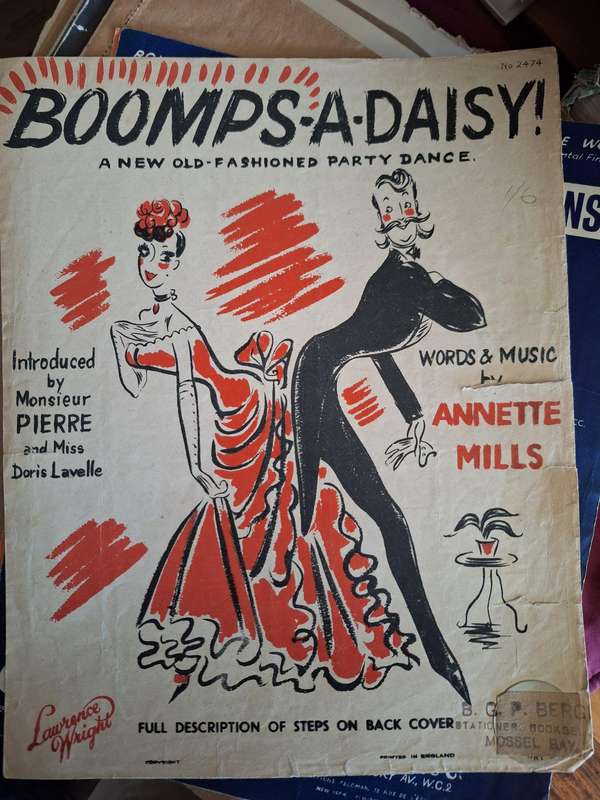 SHEET MUSIC - Boomps-A-Daisy a new old-fashioned party dance music by Annette Mills. pp4
